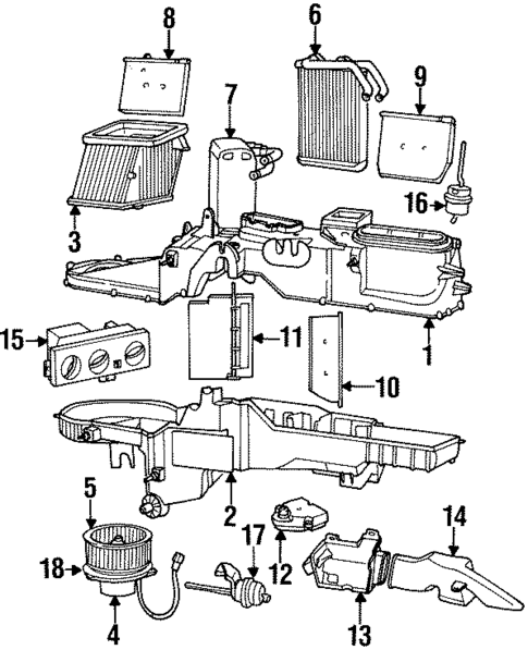 Evaporator & Heater Components for 1993 Jeep Grand Cherokee #0