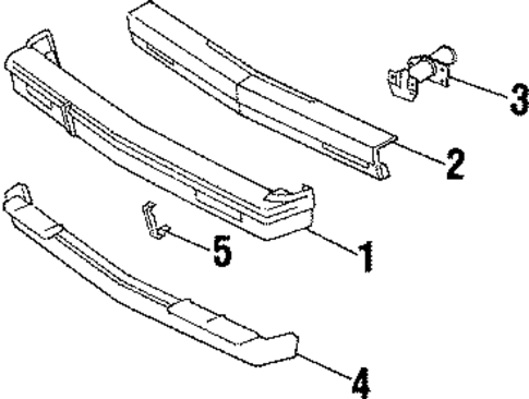 Front Bumper for 1987 Chevrolet Cavalier #0