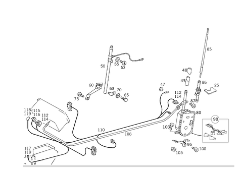 Antenna for 1996 Mercedes-Benz C280 #0
