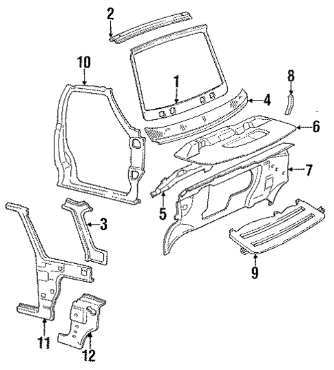 Cowl for 1993 Chevrolet Lumina APV #0