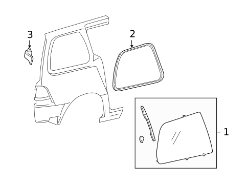 Quarter Window for 2006 Mercury Monterey #0