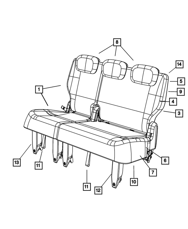 68028284AA - Interior Trim: Seat Back Foam for Mopar Image