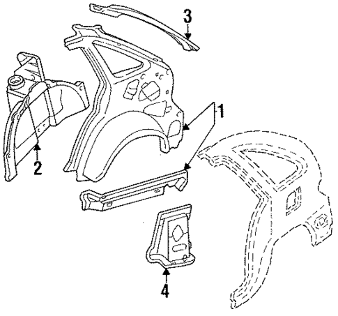 Inner Structure for 1997 Ford Aspire #1