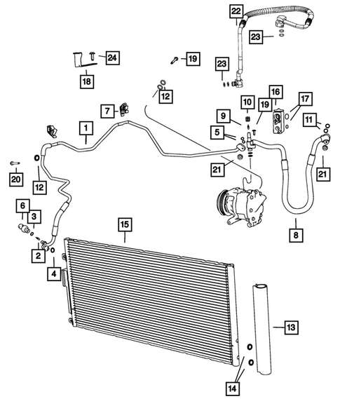 Air Conditioner and Heater Plumbing for 2018 Fiat 500 #0