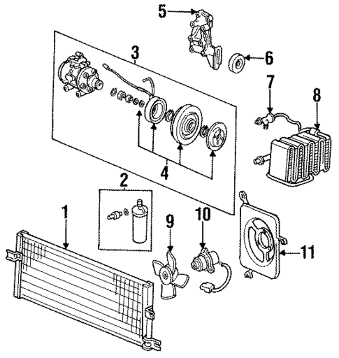 Condenser, Compressor & Lines for 1988 Acura Integra #0