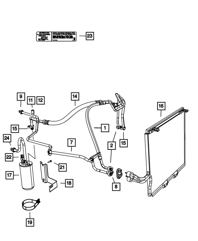 55037505AC - Air Conditioning &amp; Heater: A/c Liquid Line for Mopar Image