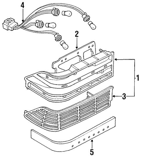 Combination Lamps for 1990 Ford Probe #0