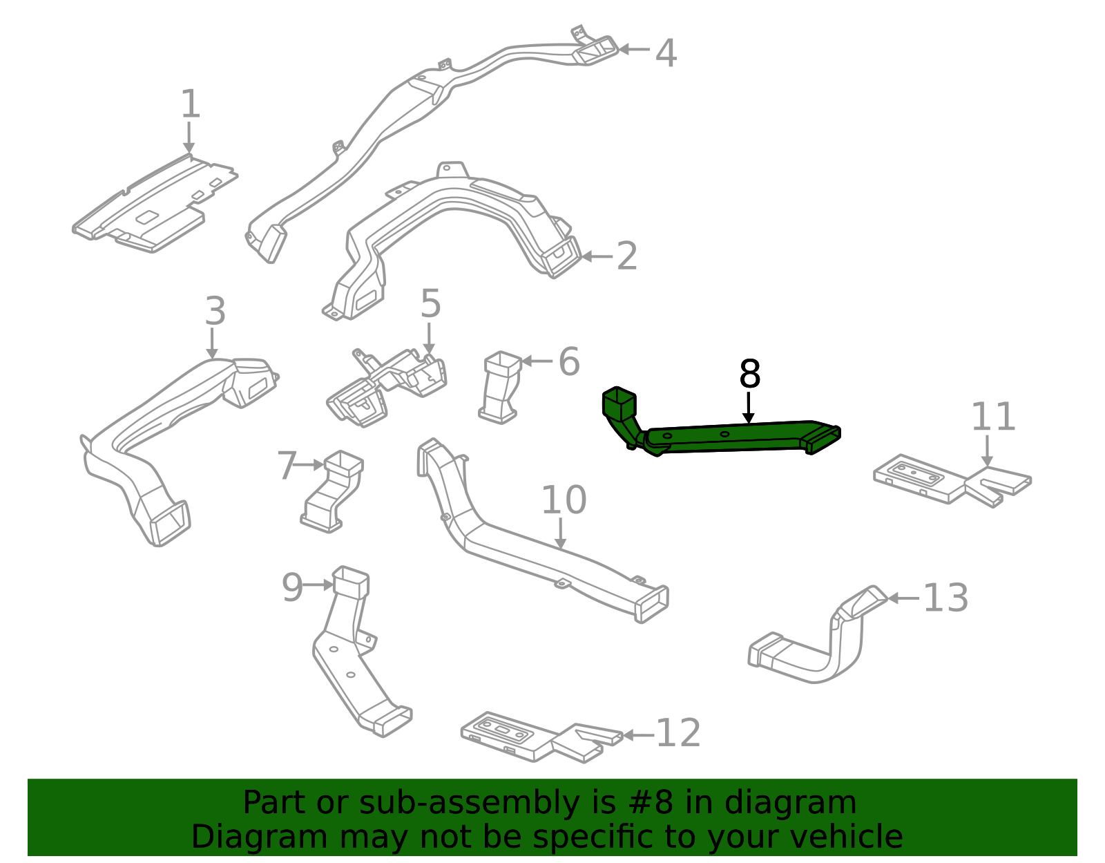 2025-2026 Nissan Murano Duct-Heater Floor Rear Right-hand 27832-7BA0B ...