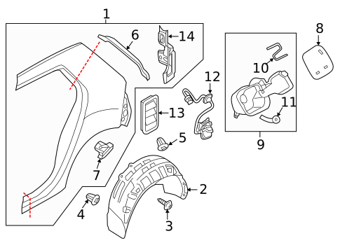 Quarter Panel & Components for 2020 Volkswagen Golf #0