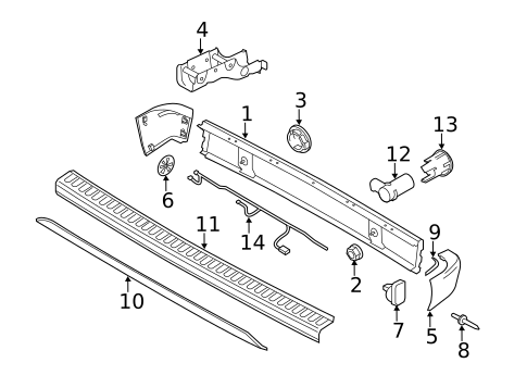 Bumper & Components - Rear for 2010 Ford Transit Connect #0