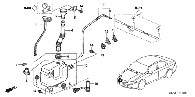 Windshield Washer for 2005 Acura TSX #0