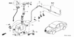 91511SJ8003 - Electrical/Exhaust/Heater/Fuel: CLIP, WASHER TUBE for Acura Image