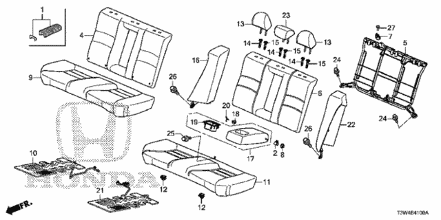 Rear Seat for 2014 Honda Accord #0