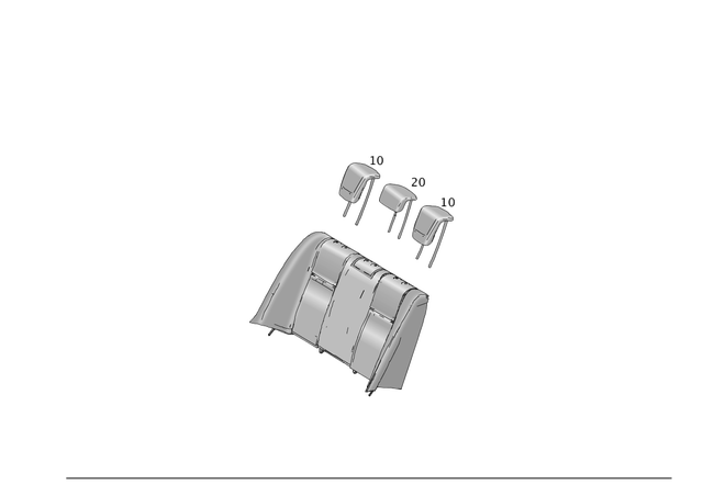 1669700550 - Rear Seat: Head Restraint for Mercedes-Benz: GL350, GL450, GL550, GL63 AMG, GLE300d, GLE350, GLE400, GLE550e, GLE63 AMG, GLS350d, GLS450, GLS550, GLS63 AMG, ML250, ML350, ML400, ML550, ML63 AMG Image image