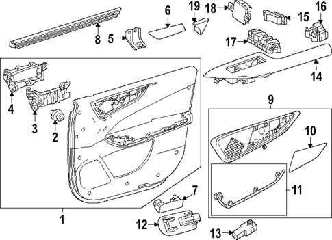Interior Trim - Front Door for 2025 Lexus NX350h #1