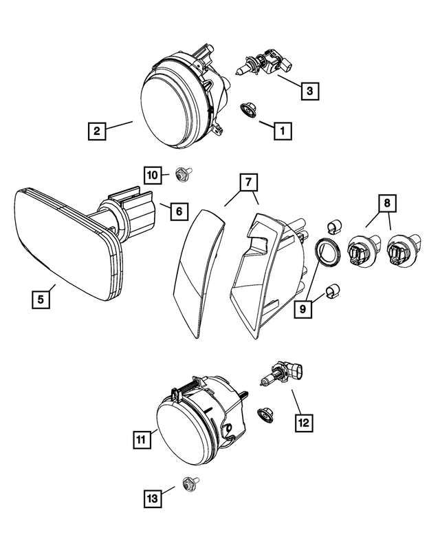 5303875AE - Electrical: Headlamp, Left for Jeep: Compass, Patriot Image
