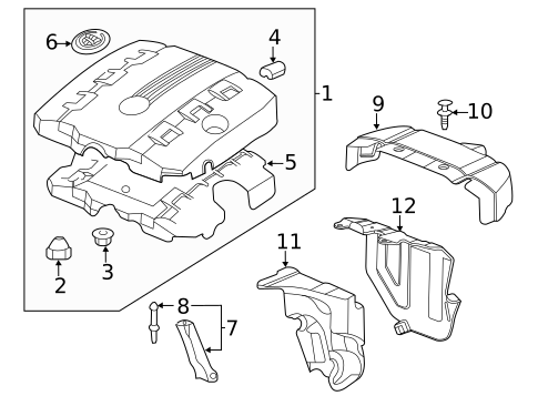 Engine Appearance Cover for 2012 Cadillac CTS #1