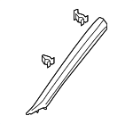 3CM867233A82V - Body: Windshield Pillar Trim for Volkswagen: Atlas Cross Sport Image