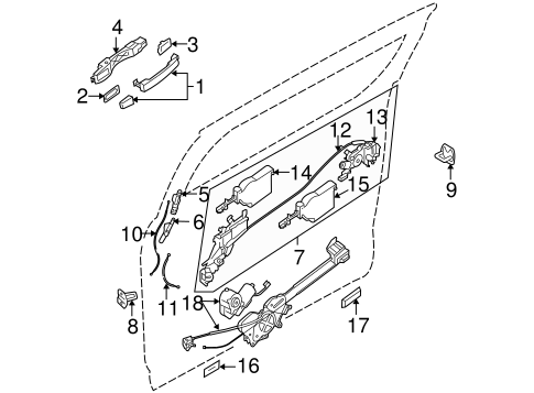 marutan　1113 1974 Porsche 911 Door Mirror, Rectangular, Left