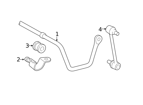 Stabilizer Bar & Components for 2012 Toyota Avalon #1