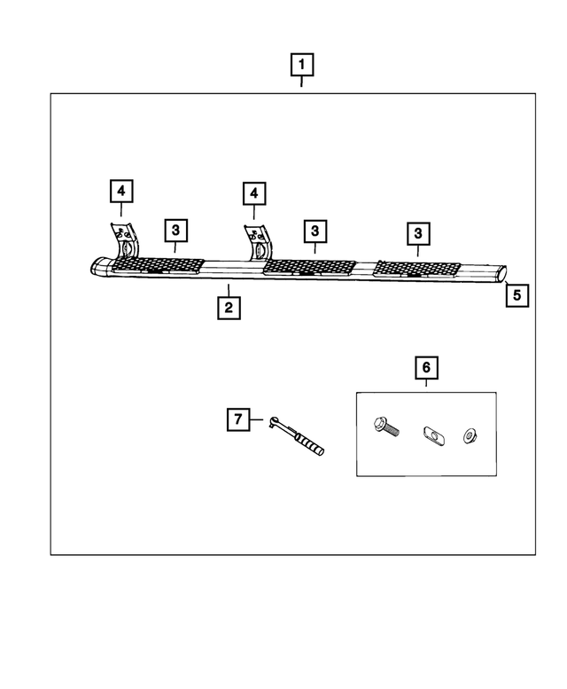 68144252AF - : Tubular Side Step Kit, Right for Mopar Image