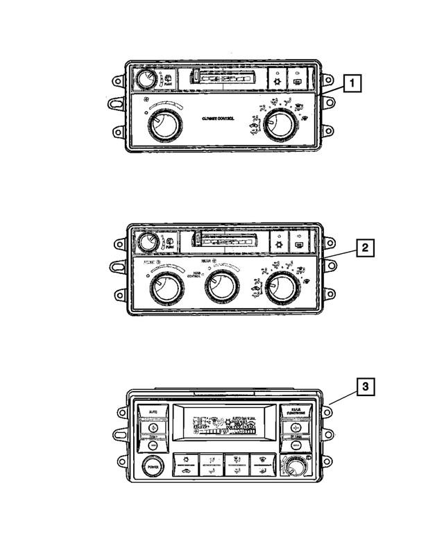 R5057279AC - Air Conditioning &amp; Heater: A/c And Heater - Aux Control for Mopar Image image