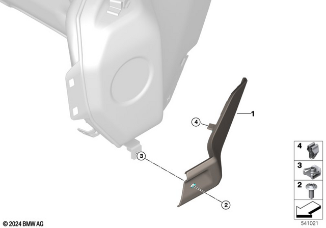 46635A69E31 - Frame and Mounting Parts: Tank Cover Left Bottom -  for BMW-Motorrad Image