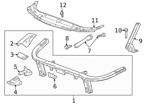Radiator Support for 2019 Cadillac CT6 #0