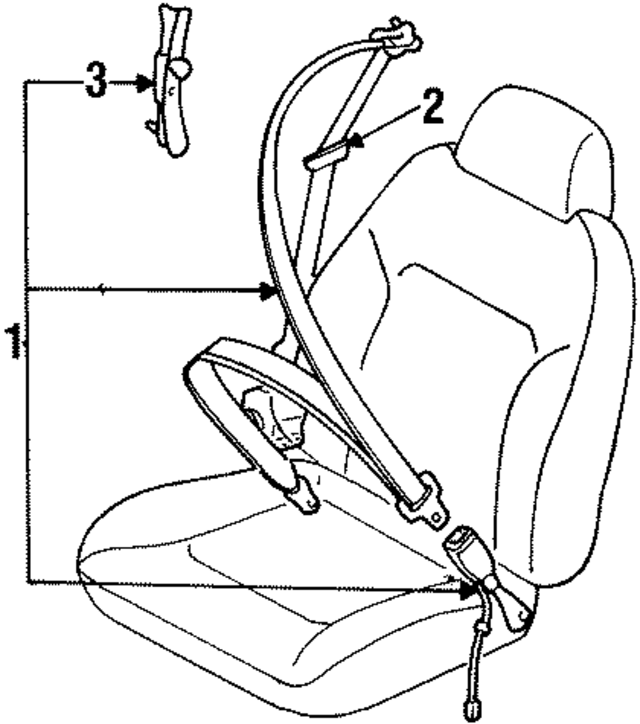 64619AC030MU - : Seat Belt Assembly for Subaru Image