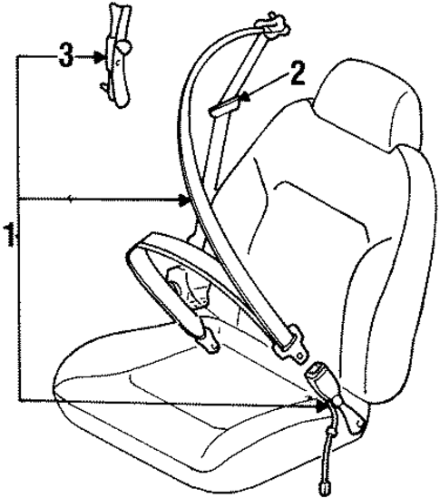 Front Seat Belts for 1999 Subaru Legacy #0