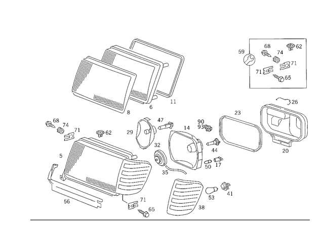 1248205461 - Electrical System: Lamp Unit for Mercedes-Benz Image image