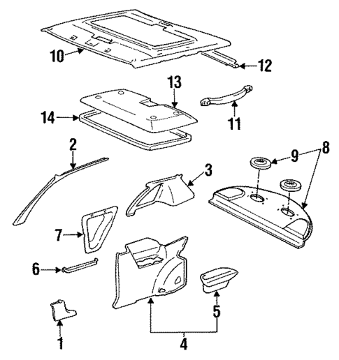 Side Trim for 1995 Toyota Paseo #0