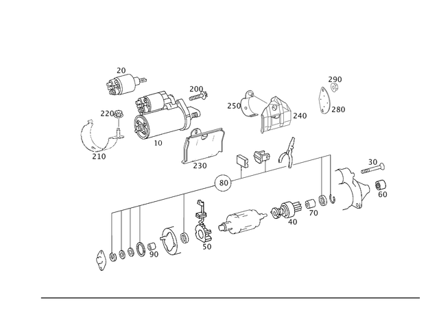 5151010187 - Electrical Equipment and Instruments: Starter for Mercedes-Benz: C240, C32 AMG, C320, C55 AMG, CL600, CL65 AMG, CLK320, CLK430, CLK500, CLK55 AMG, S600, SL500, SL55 AMG, SL600, SL65 AMG, SLK320 Image image