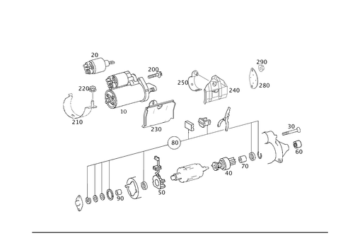 Starter for 2009 Mercedes-Benz CLK350 #0