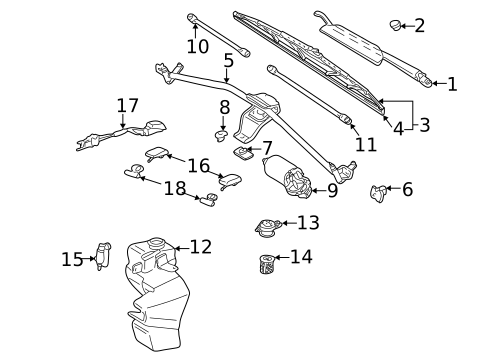 Wiper & Washer Components for 2001 Audi A4 Quattro #0