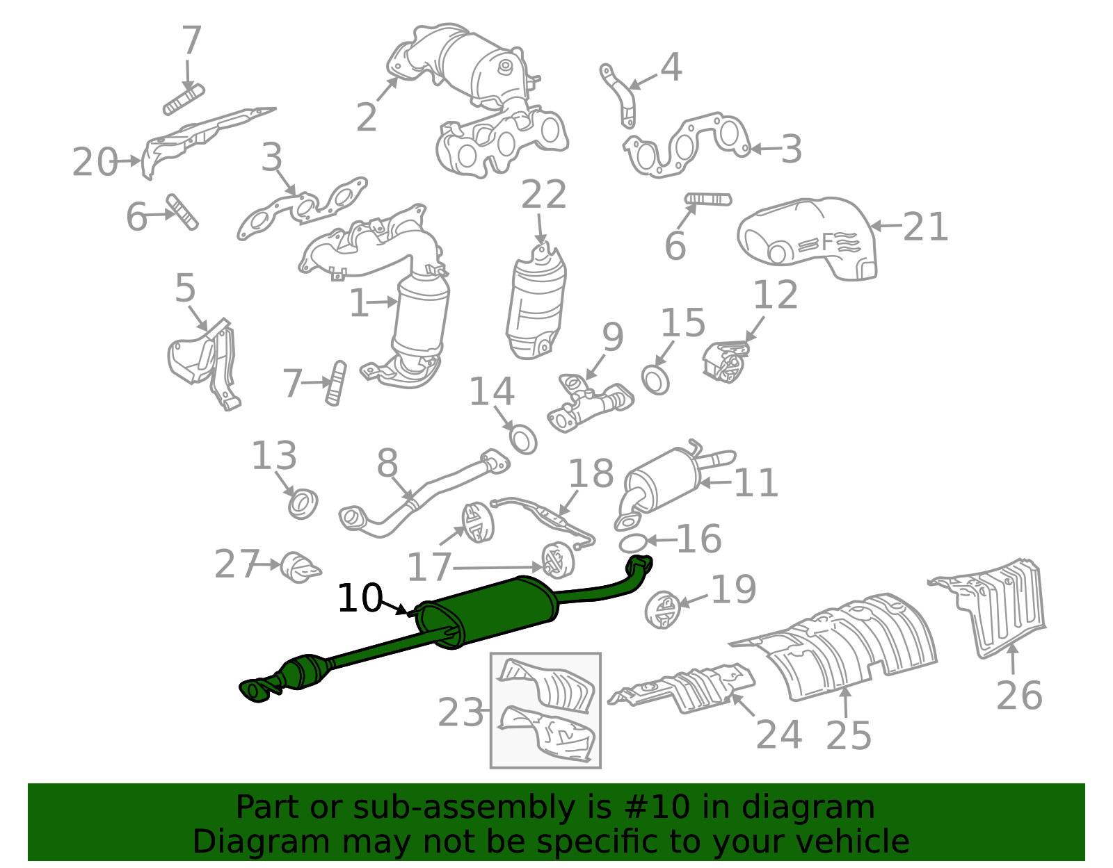 17420-20420 - Exhaust Intermediate Pipe 2008-2010 Toyota Highlander ...