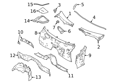 Cowl for 2019 INFINITI Q50 #0