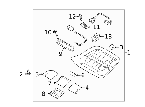 Overhead Console for 2022 Subaru Impreza #1