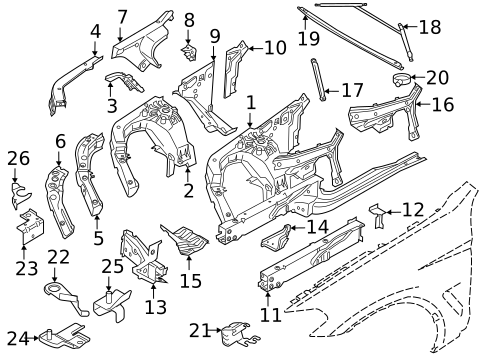 Structural Components & Rails for 2024 BMW X4 #0