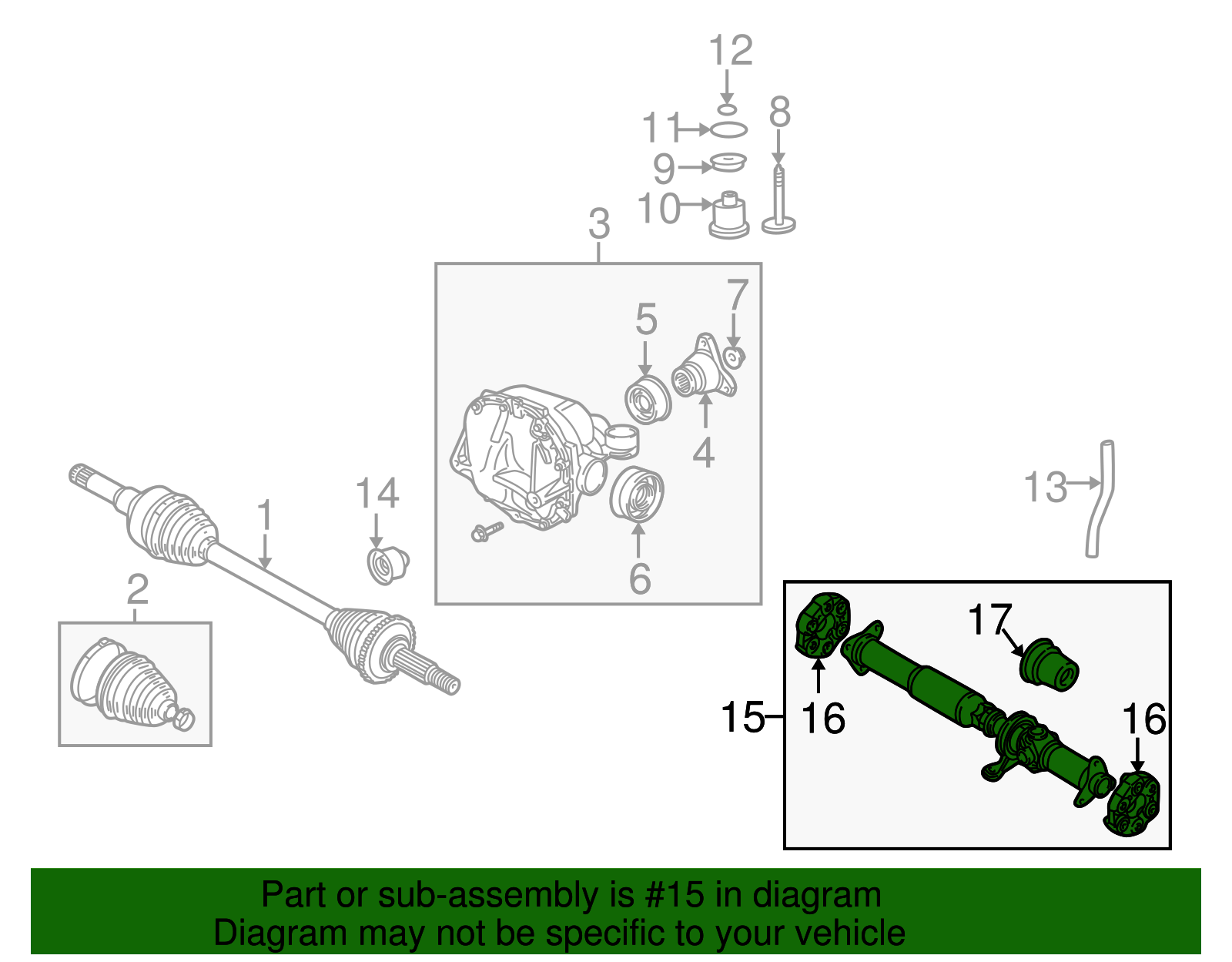 2003-2009 Jaguar Drive Shaft Assembly C2Z8972 | OEM Parts Online