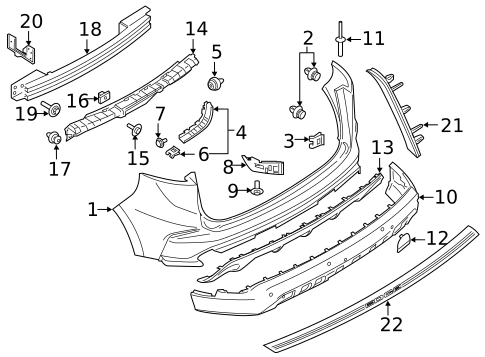 Bumper & Components - Rear for 2021 Ford Edge #0