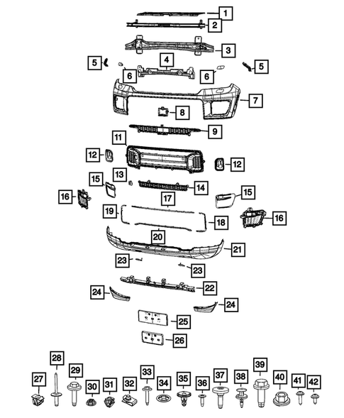 Front Bumper and Fascia for 2022 Jeep Grand Cherokee L #1