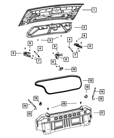 Deck Lid for 2013 Dodge Challenger #0