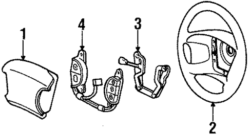 Steering Wheel & Trim for 1996 Ford Contour #0