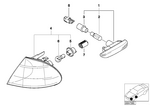 63136902769 - : Front Left White Turn Indicator for BMW Image