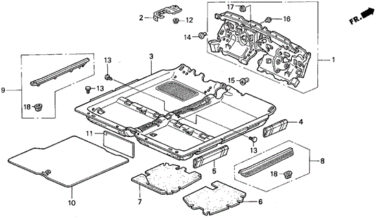 Floor Mat for 1992 Honda Prelude #0