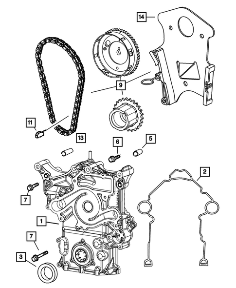 Timing Belt and Cover for 2004 Dodge Ram 1500 #0