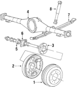 MB185397 - : Axle Housing for Mitsubishi Image