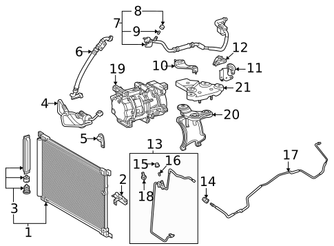 Condenser, Compressor & Lines for 2025 Toyota Mirai #0