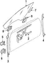 762110020 - Electrical: Window Regulator for Subaru: DL, GL, Standard Image